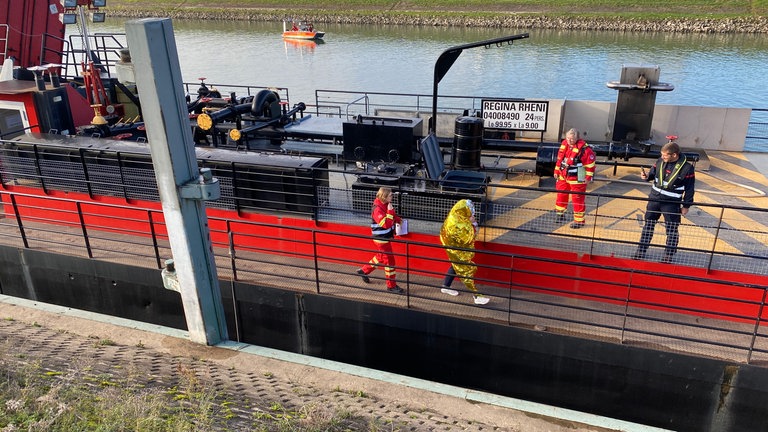 Magnitude-Übung im Hafen in Mannheim