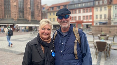 Raymond gemeinsam mit seiner Frau in Heidelberg. Beide kommen aus Georgia. 