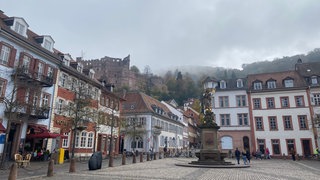 Touristen aus Amerika besuchen Heidelberg