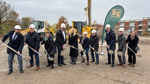 Spatenstich auf der Baustelle beim PZN in Wiesloch