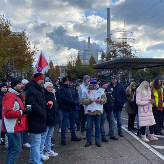 Warnstreik beim Großkraftwerk in Mannheim