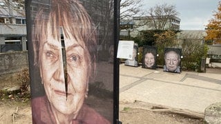 Das Portrait einer Holocaust-Überlebenden wurde zerschnitten.