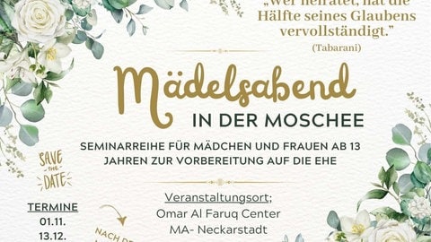 Der Kurs in Mannheim wurde mit diesem Flyer beworben.