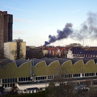 Brand im Mannheimer Mühlauhafen