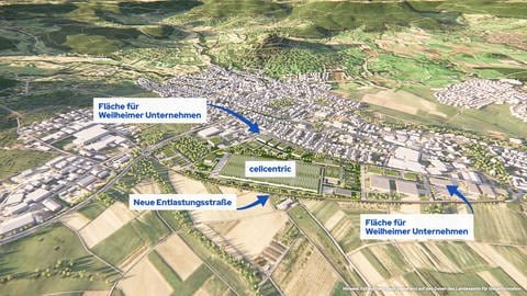 Die Batterzellenfabrik in WeilheimTeck soll das Herzstück des Gewerbegebiets werden.