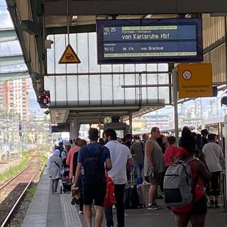 Reisende am Stuttgarter Hauptbahnhof