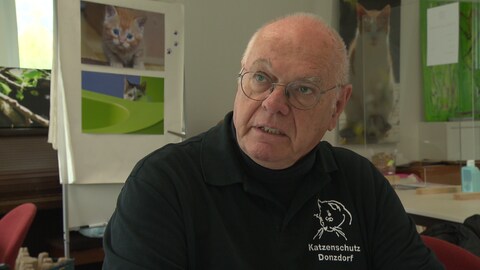 Carl Friedrich Giese, erster Vorsitzende beim Katzenschutz Donzdorf (Kreis Göppingen).