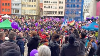 ver.di-Demonstration am Weltfrauentag