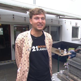 Mitbegründer Marc Guilliard auf der Terrasse des Hotels Princess in Plochingen in Plochingen: Für ihn ist Bitcoin mehr Philosophie als Investment.