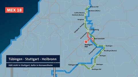 Sperrung Tübingen-Stuttgart-Heilbronn