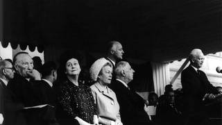 Unter anderem Charles de Gaulle, Heinrick Lübke und Konrad Adenauer in Ludwigsburg.