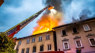 In Winnenden hat es in der Innenstadt gebrannt. 