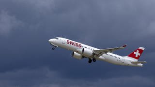 Flugzeug der Fluglinie Swiss