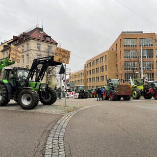 Landwirte demonstrieren in Stuttgart