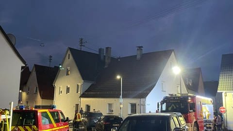 In Walheim im Kreis Ludwigsburg waren am Sonntag etwa 100 Einsatzkräfte vor Ort. In rund 80 Gebäuden ist Wasser eingedrungen. 