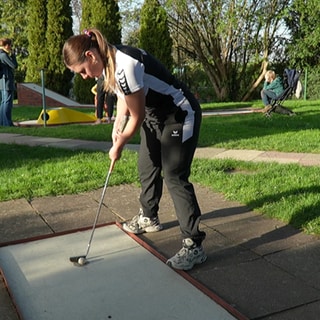 Minigolf-Weltmeisterin Sarah Schumacher aus Stuttgart