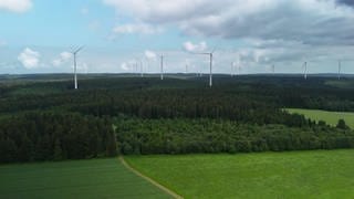 Windräder ragen aus einem Wald bei Lauterstein: Der dortige Windpark gehört zu den größten in Baden-Württemberg.