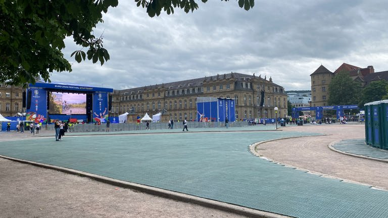 Schlossplatz in Stuttgart: wenig los