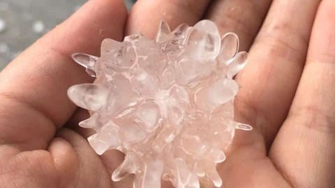 Hagel hat Gewächshaus in Remseck zerstört