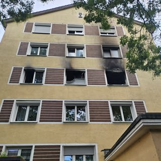 Die Wohnung im zweiten Obergeschoss des Hauses stand in Flammen.