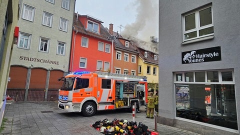 Brand in einem Wohnhaus in Esslingen