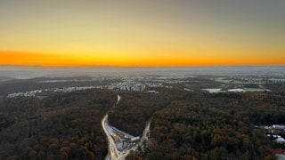 Sonnenaufgang auf dem Fernsehturm Stuttgart