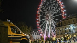 Der Stuttgarter Schlossplatz an Silvester.