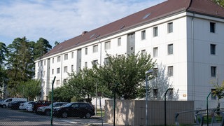 Ein eingezäunter Wohnblock der US-Panzerkaserne in Böblingen (Archivbild)