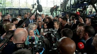 Die Klimaseniorinnen nach der Entscheidung des Gerichtshof für Menschenrechte in Straßburg.