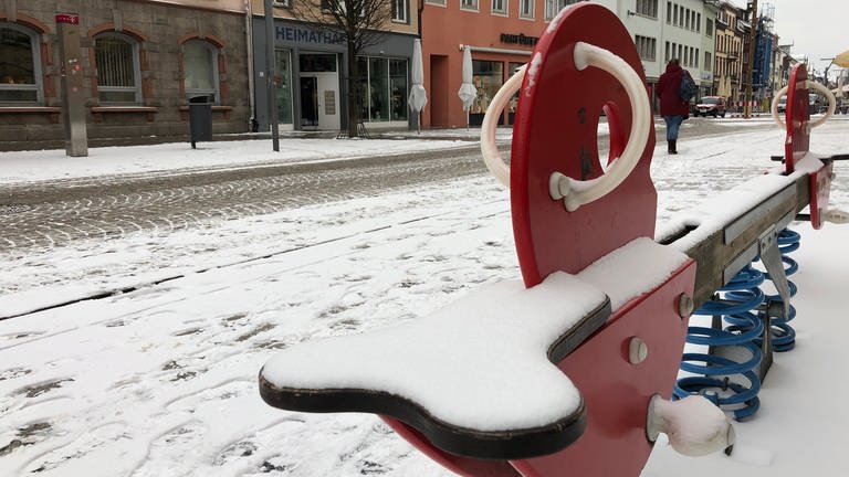 Schnee in der Villinger Altstadt