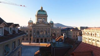 Der Platz vor dem Bundeshaus in Bern