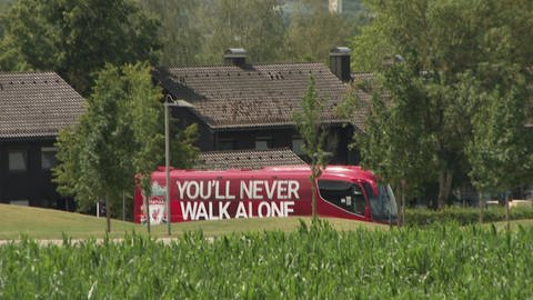 Busaufschrift: you`ll never walk alone
