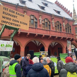 Protest auf dem Münsterplatz: Landwirte und Politiker treffen hier am Freitag aufeinander.