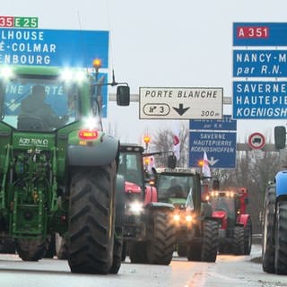 Blockade der Traktoren im Elsass