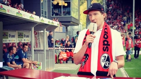 David Zastrow war zwei Jahre lang Stadionmoderator beim SC Freiburg. 