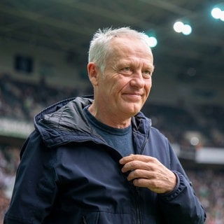 Christian Streich lächelnd. 