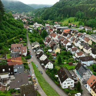 Die Siedlergemeinschaft WolfachOberwolfach von oben - rund 50 Häuser gehören dazu.