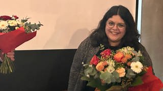 Blumen für Vivien Costanzo: Die SPD-Politikerin aus Freiburg zieht ins EU-Parlament ein.