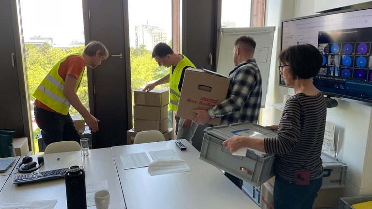 Auszählung der Kommunalwahl in Freiburg