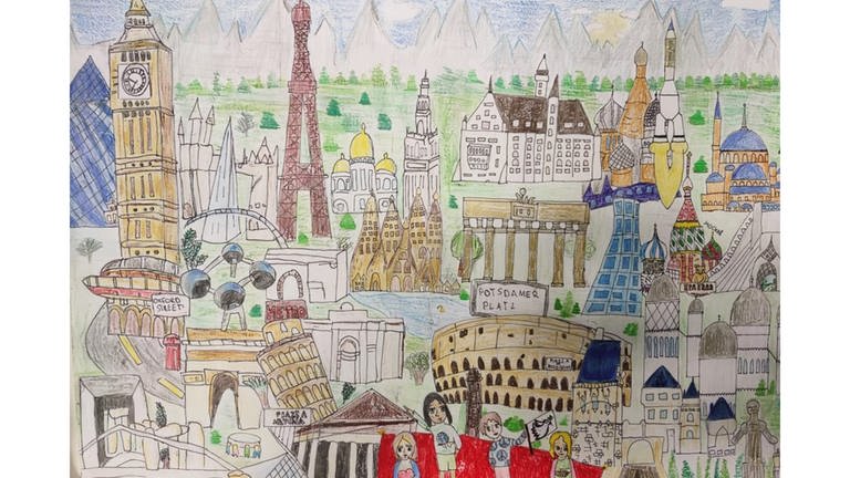 Das Bild von Europa - Wettbewerb mit Zeichnungen und Bildern von Schülern 