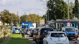 Grenzkontrolle in Kehl bei der Einreise aus Frankreich