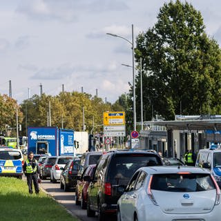 Grenzkontrolle in Kehl bei der Einreise aus Frankreich