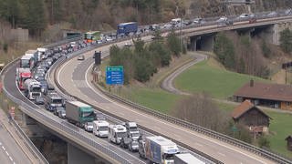 Staus vor dem Gotthard nehmen seit Jahren zu. Zwei Nationalräte wollen mit einem Gesetzesvorschlag dagegen vorgehen: Ausländer sollen mehr zahlen für die Autobahnvignette. 