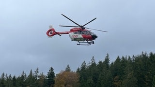 Mehrere Bergwachten und die Luftrettung machen zusammen ein Windentraining in Hinterzarten.