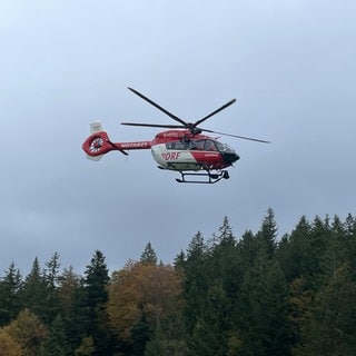 Mehrere Bergwachten und die Luftrettung machen zusammen ein Windentraining in Hinterzarten.