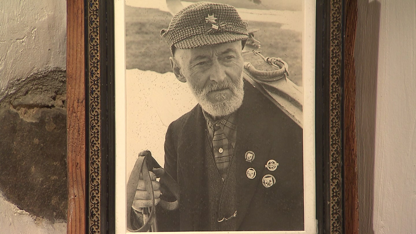 Schwarz-Weiß-Foto des Schwarzwälder Skipioniers Ernst Köpfer aus Bernau