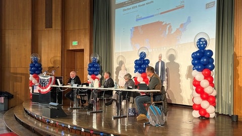 Podium beim "Post Election Breakfast" in Freiburg nach der US-Wahl