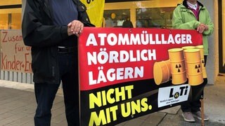 Protest in Hohentengen gegen das geplante Atommüllendlager in der benachbarten Schweiz.