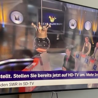 Mit einer Banderole warnt die ARD selbst vor der Umstellung von SD auf HD.