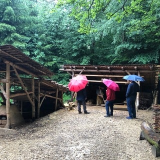 Schlechtes Wetter auf dem Campus Galli bei Meßkirch